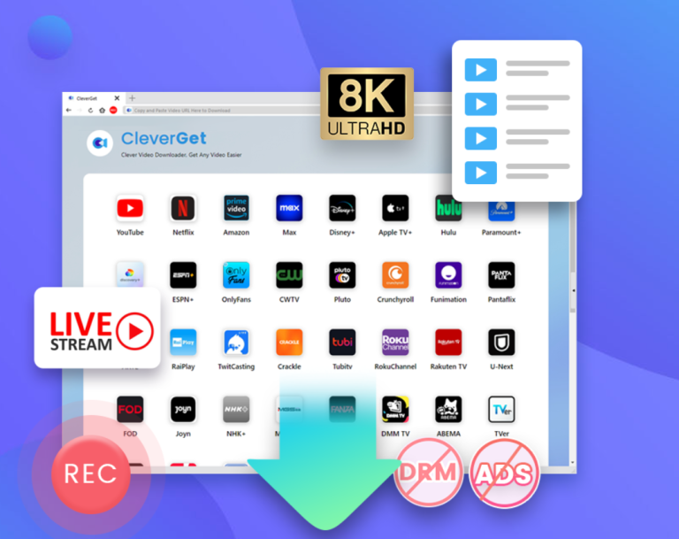 CleverGet　日本初のVODダウンロード対応ソフトウェア